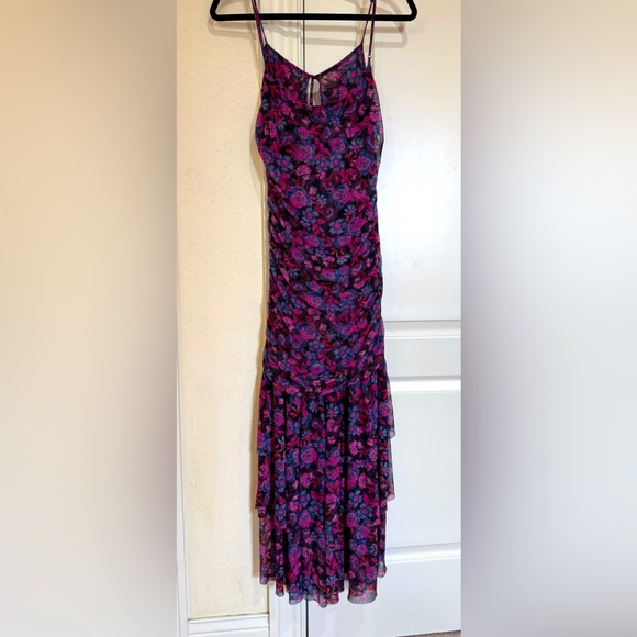 Nicola Midi Dress In Electric Ditsy Size Medium by MISA Los Angeles - Picture 5 of 6